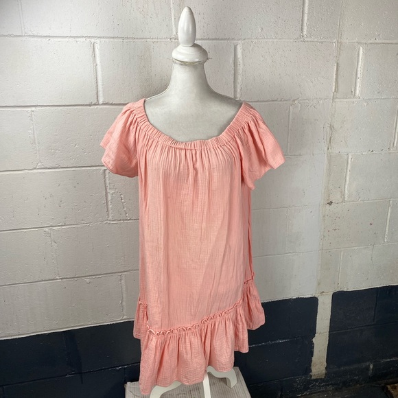 Rebecca Taylor Womens Flutter Sleeves Lace Dress Size 10 Coral Orange Summer. - Picture 2 of 7